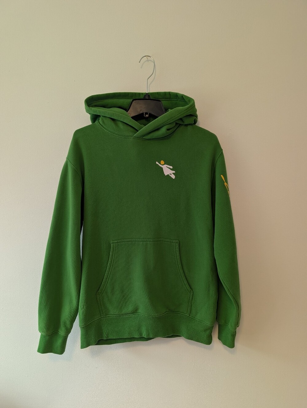 Aritzia Community Graphic Fleece Hoodie Green Cause We Can Pocket Pullover S
